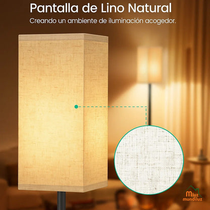 Lámpara De Piso Pie Moderna Con Caperuza Para Sala