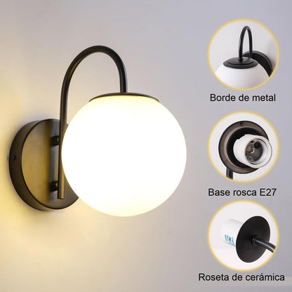 Lámpara De Pared Decortiva De Lujo Modelo Aposento