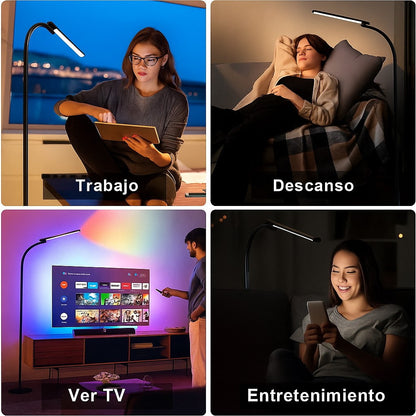 Lámpara De Pie Cuello De Cisne Led. Exito Corp