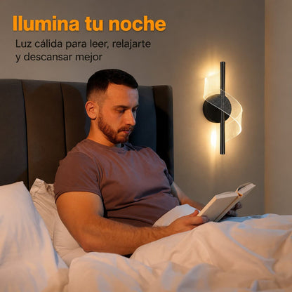 Lámpara De Pared Led Moderna Diseño Espiral 3 Tonos De Luz