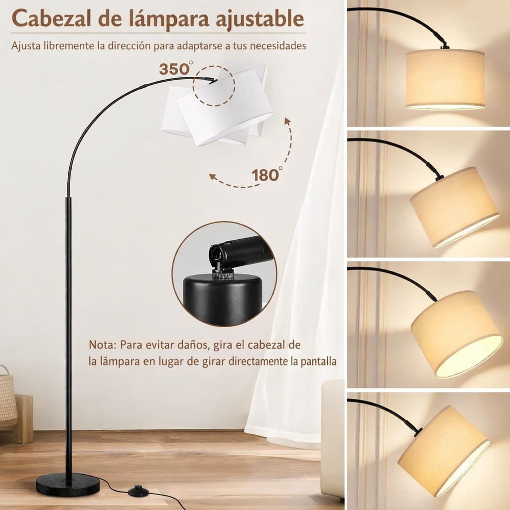 Lampara De Piso Cuello De Cisne Tipo Arco Moderna