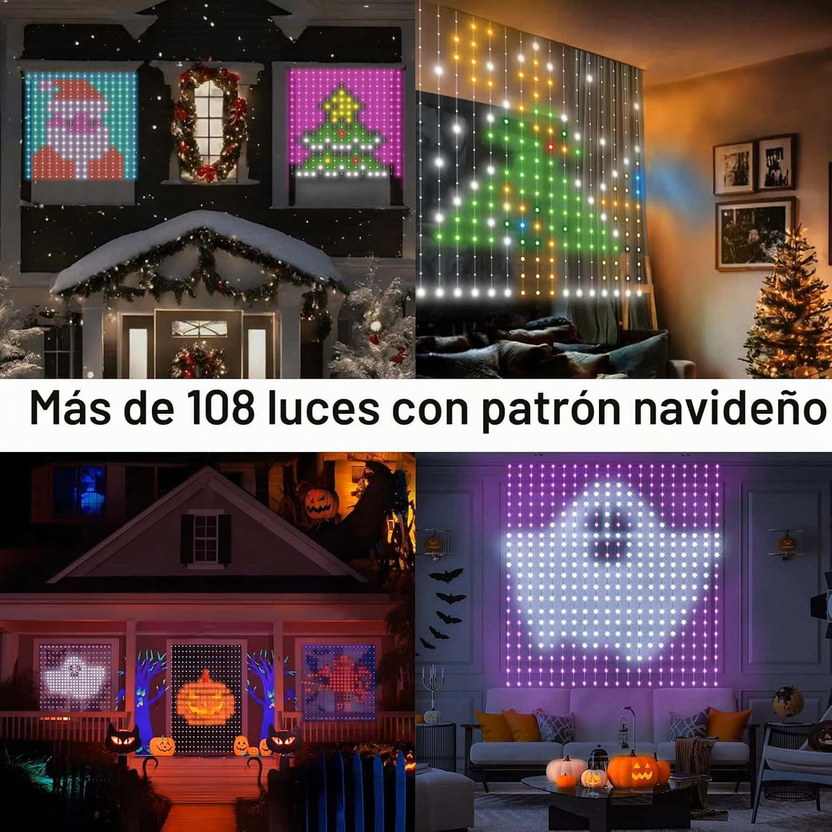 Malla De Navidad Inteligente Control  App Forma Figuras