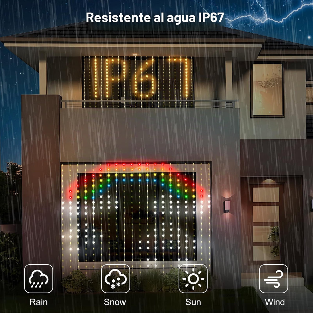 Malla De Navidad Inteligente Control  App Forma Figuras