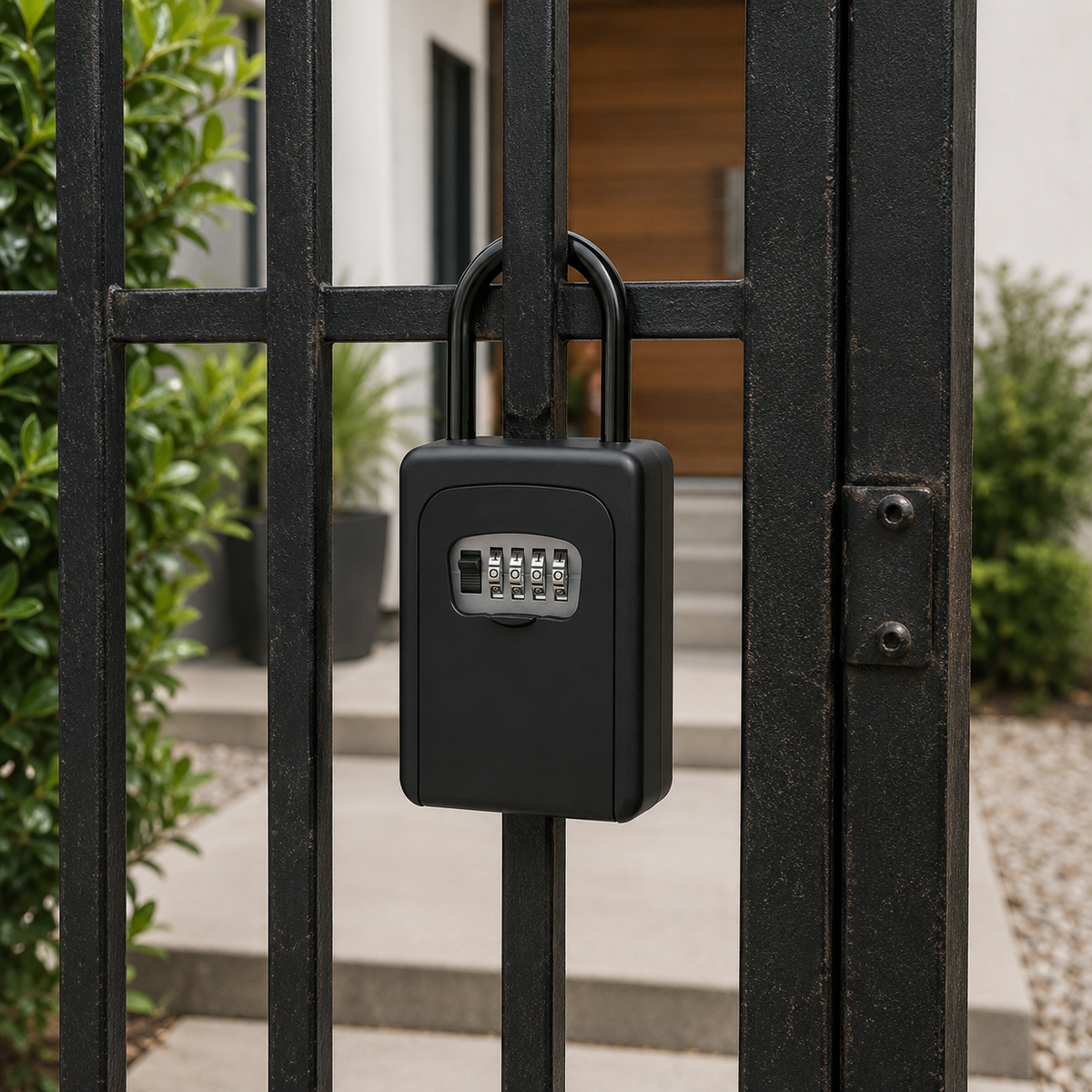 Porta Llaves De Pared Caja Seguridad Candado 100% Metálico