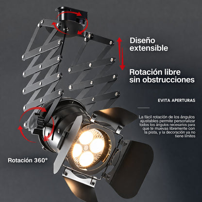Lámpara De Techo Vintage Estilo Antiguo Industrial Película Negro