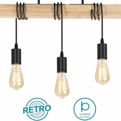Lampara De Techo Colgante Industrial Estilo Rustico