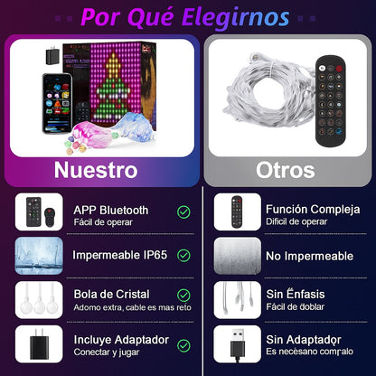 Malla De Navidad Inteligente Control  App Forma Figuras