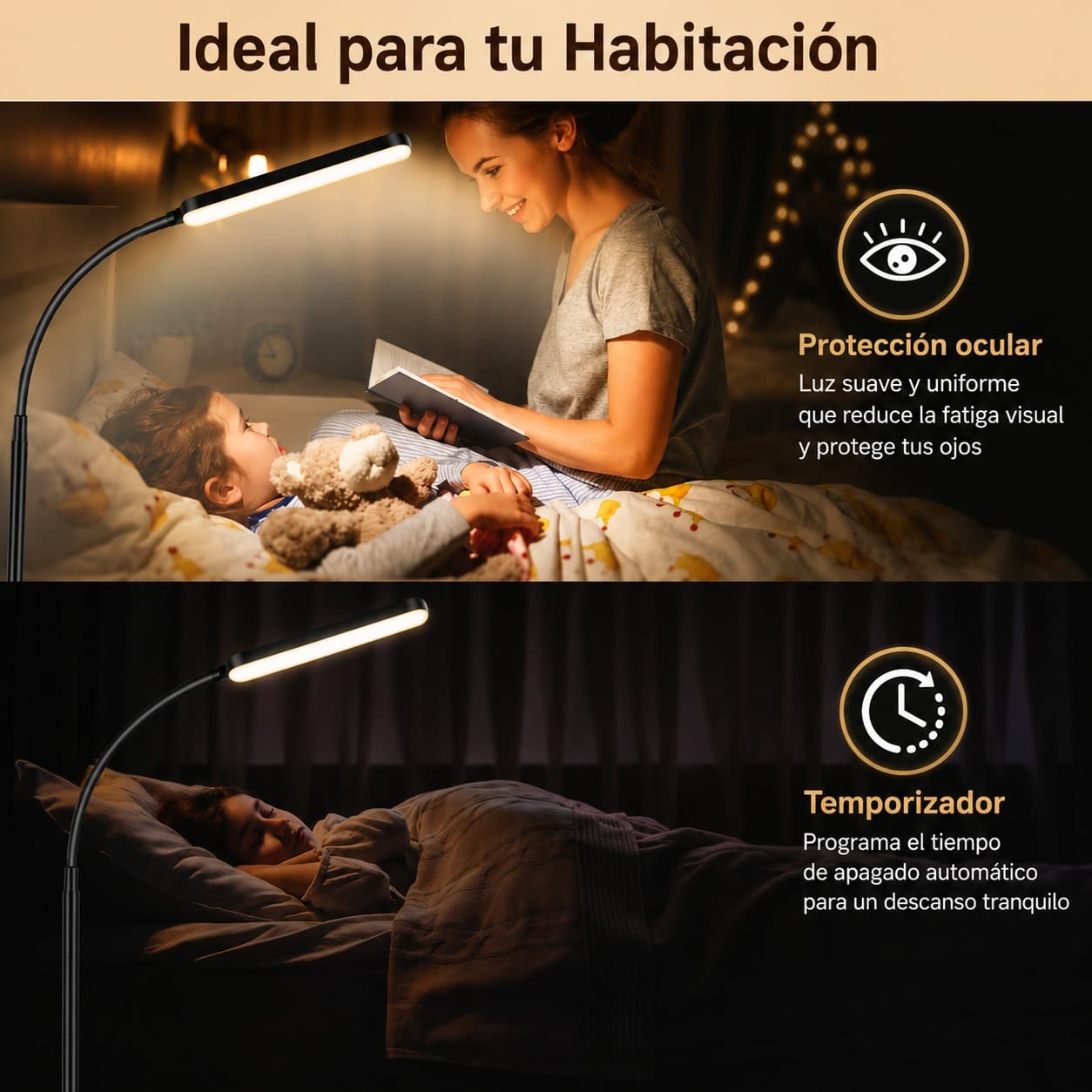 Lámpara De Pie Cuello De Cisne Led. Exito Corp