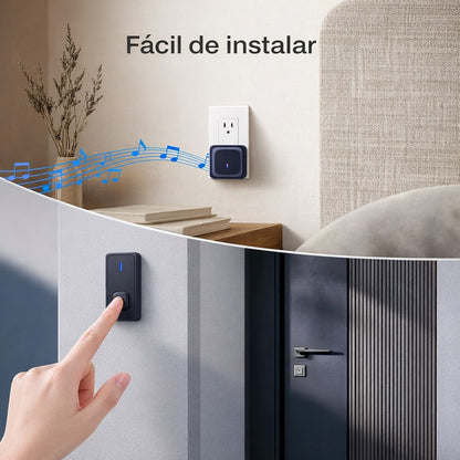 Timbre Inalambrico Impermeable Autónomo. No Requiere Pila.