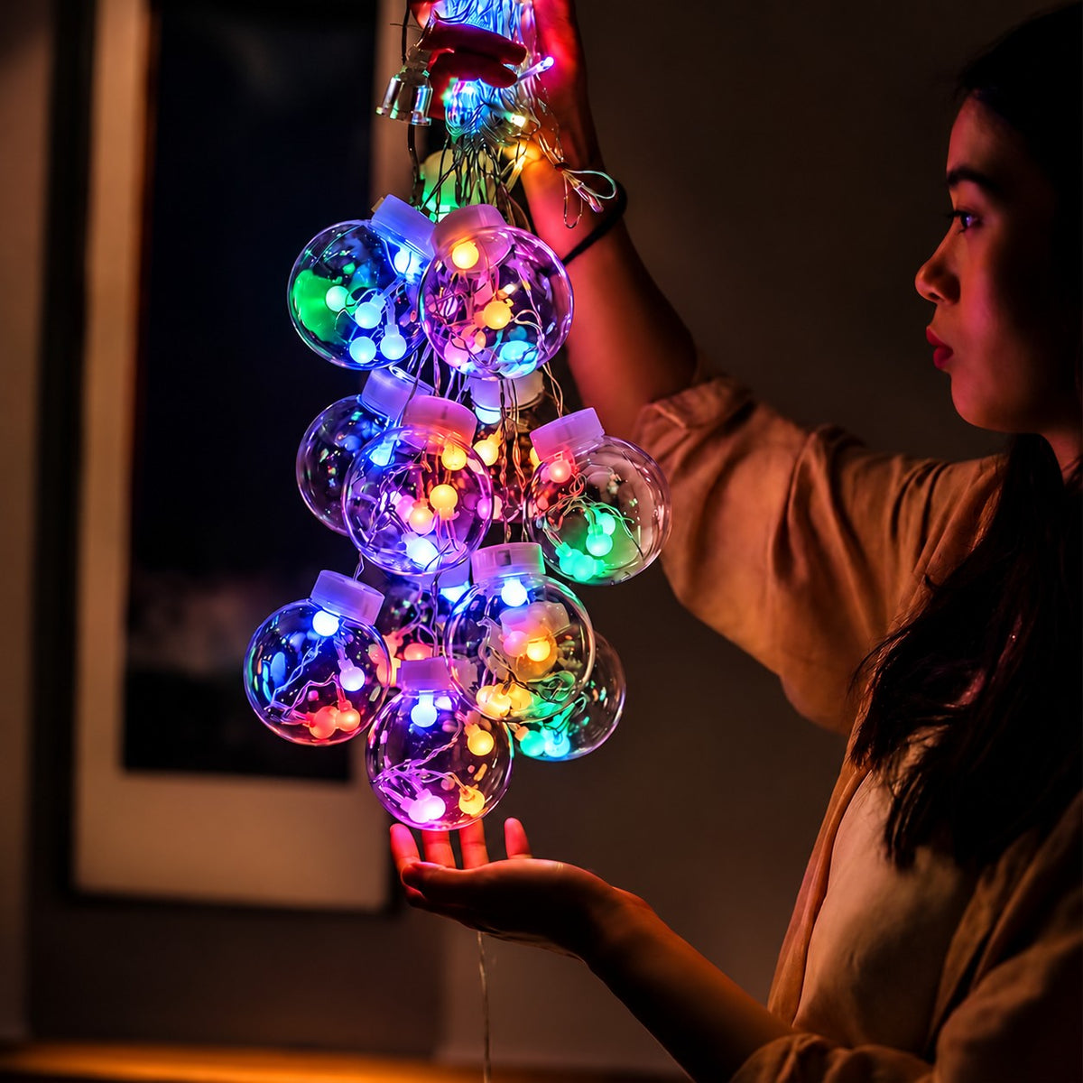 Cortina Extensión De Luces De Navidad De Motivos Y Funciones