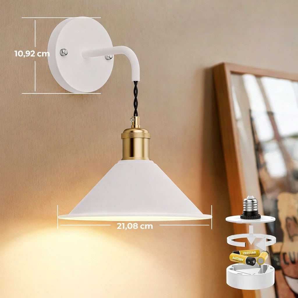 Lampara Aplique De Pared Inalambrica Moderna