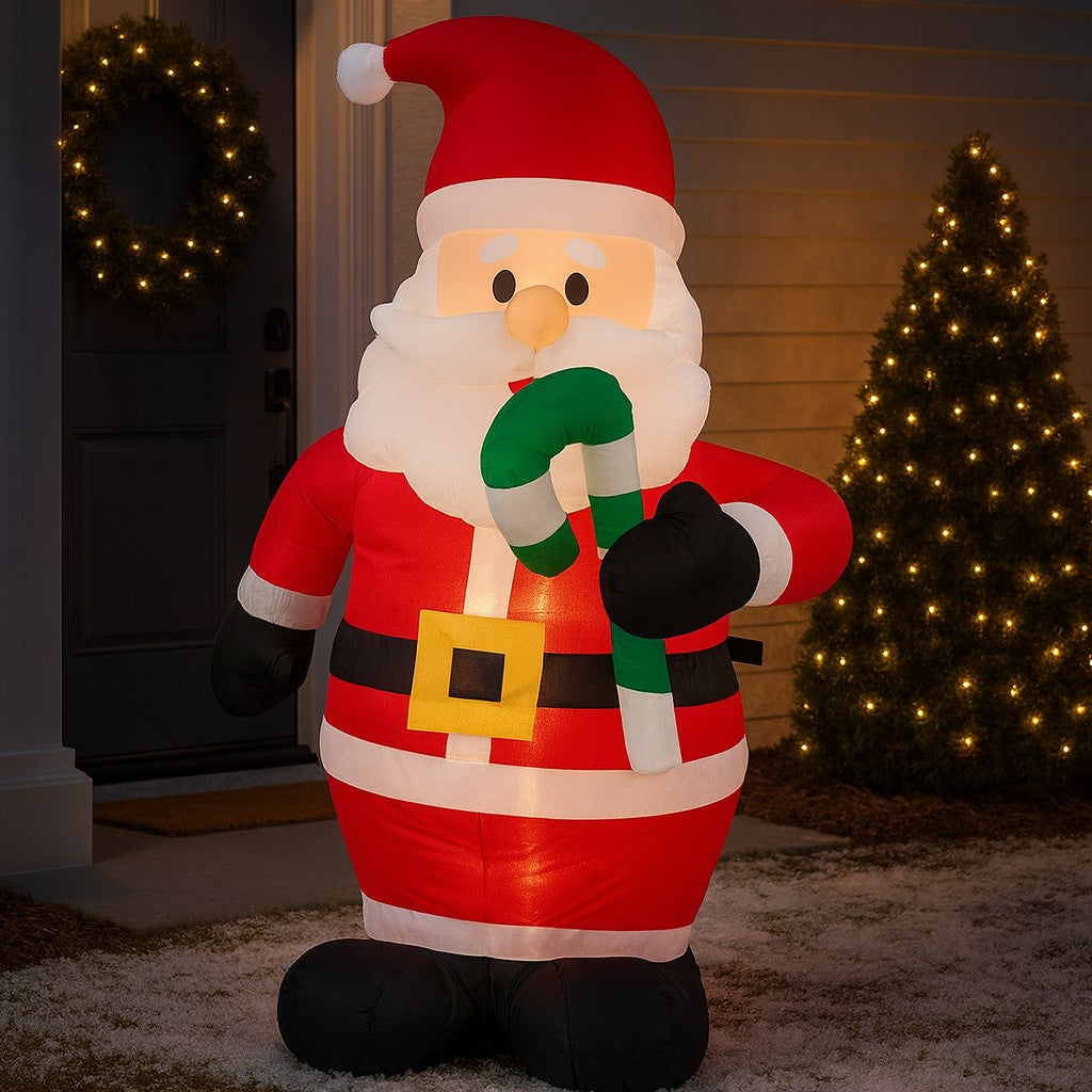 Inflable De Navidad Muñeco Papa Noel Santa Claus De Piso