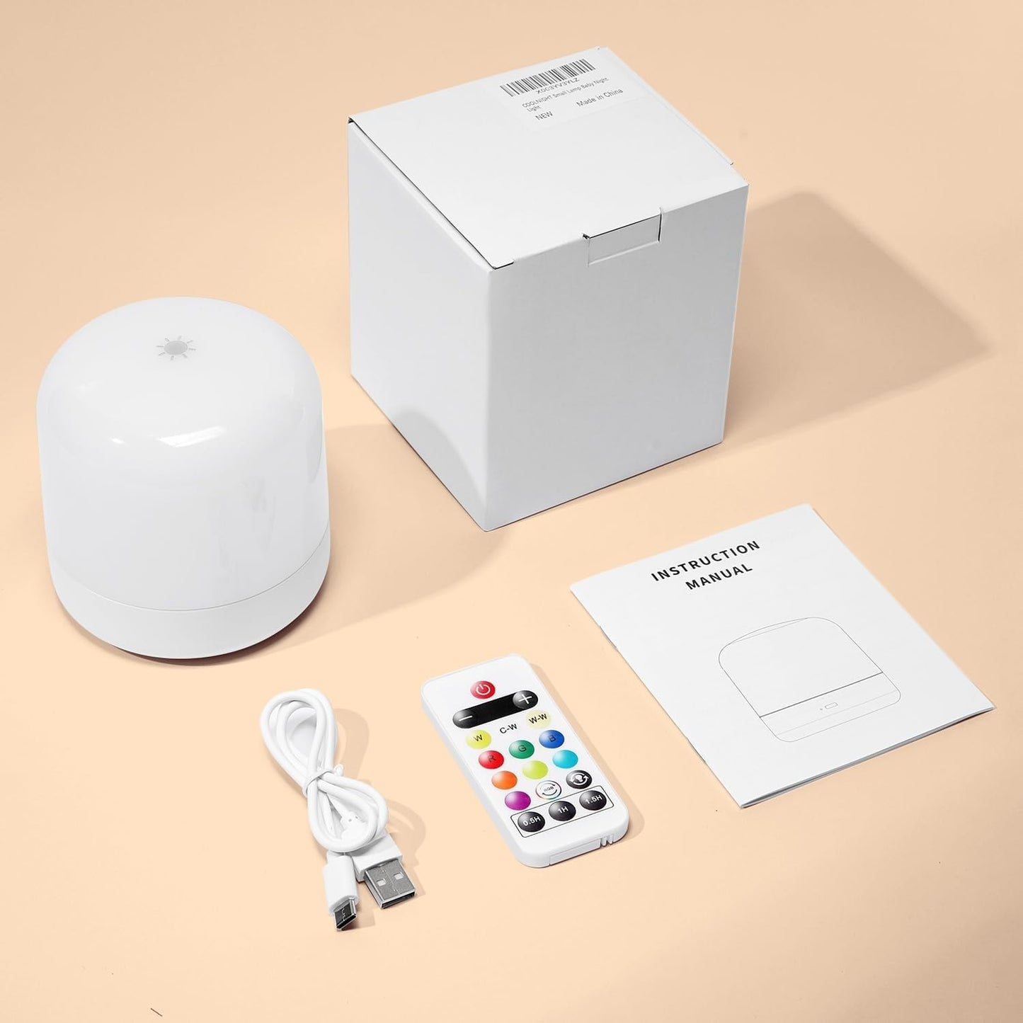 Lámpara Led Mesa Táctil Despertador Recargable Control Bebe