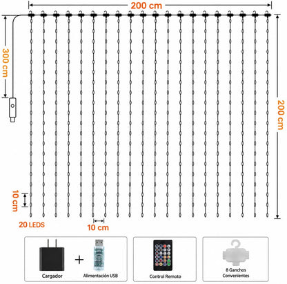 Malla De Navidad Inteligente Control  App Forma Figuras