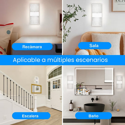 Lámpara De Pared Inhalambrica Tactil Moderna.