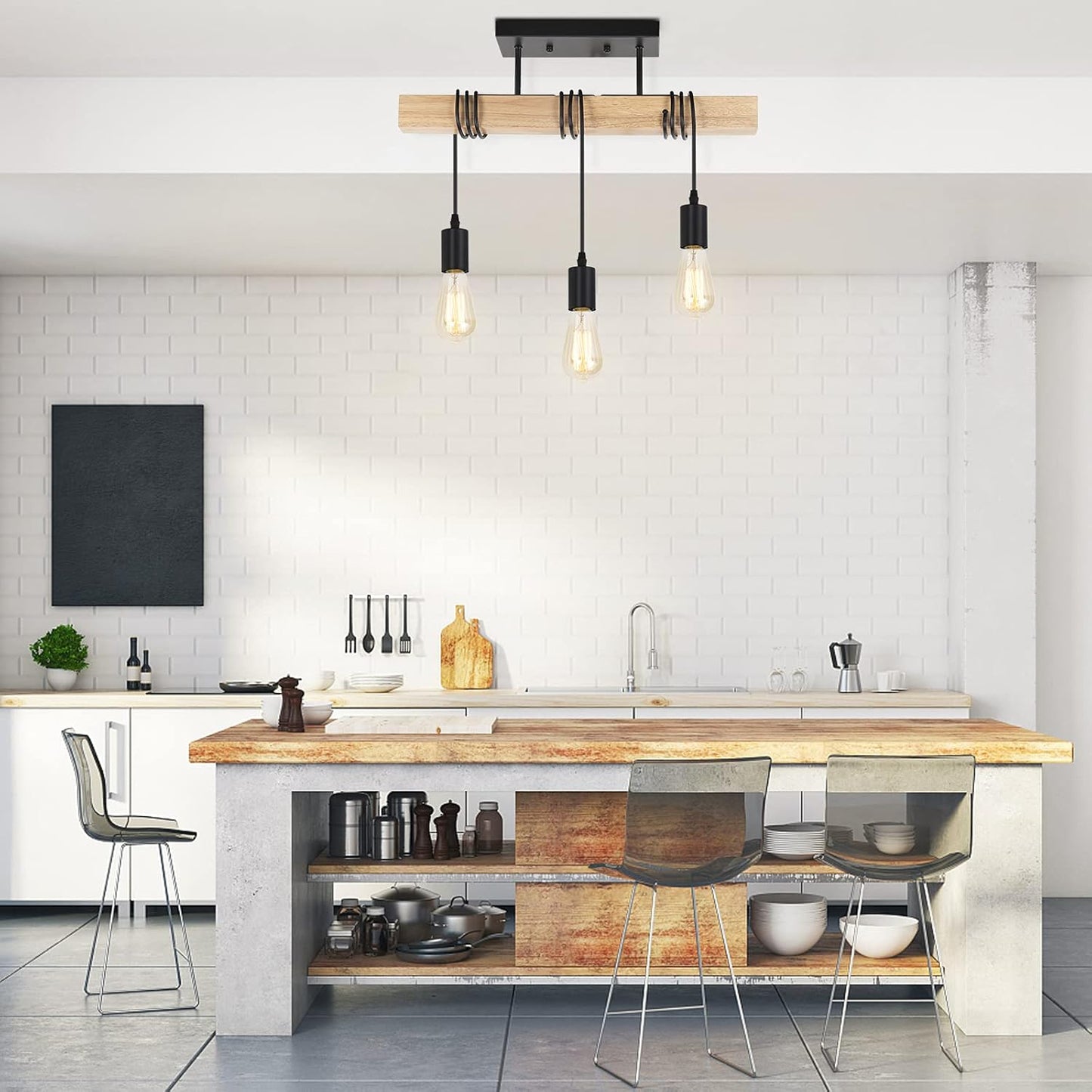 Lampara De Techo Colgante Industrial Estilo Rustico