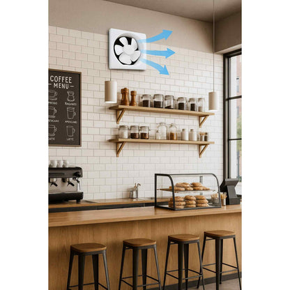 Extractor De Aire Industrial Para Baño, Cocina. 10 Pulgadas Blanco