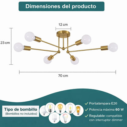 Lampara De Techo Decorativa Tipo Plafón. Exito Corp