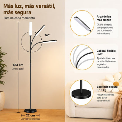 Lámpara De Pie Cuello De Cisne Led. Exito Corp