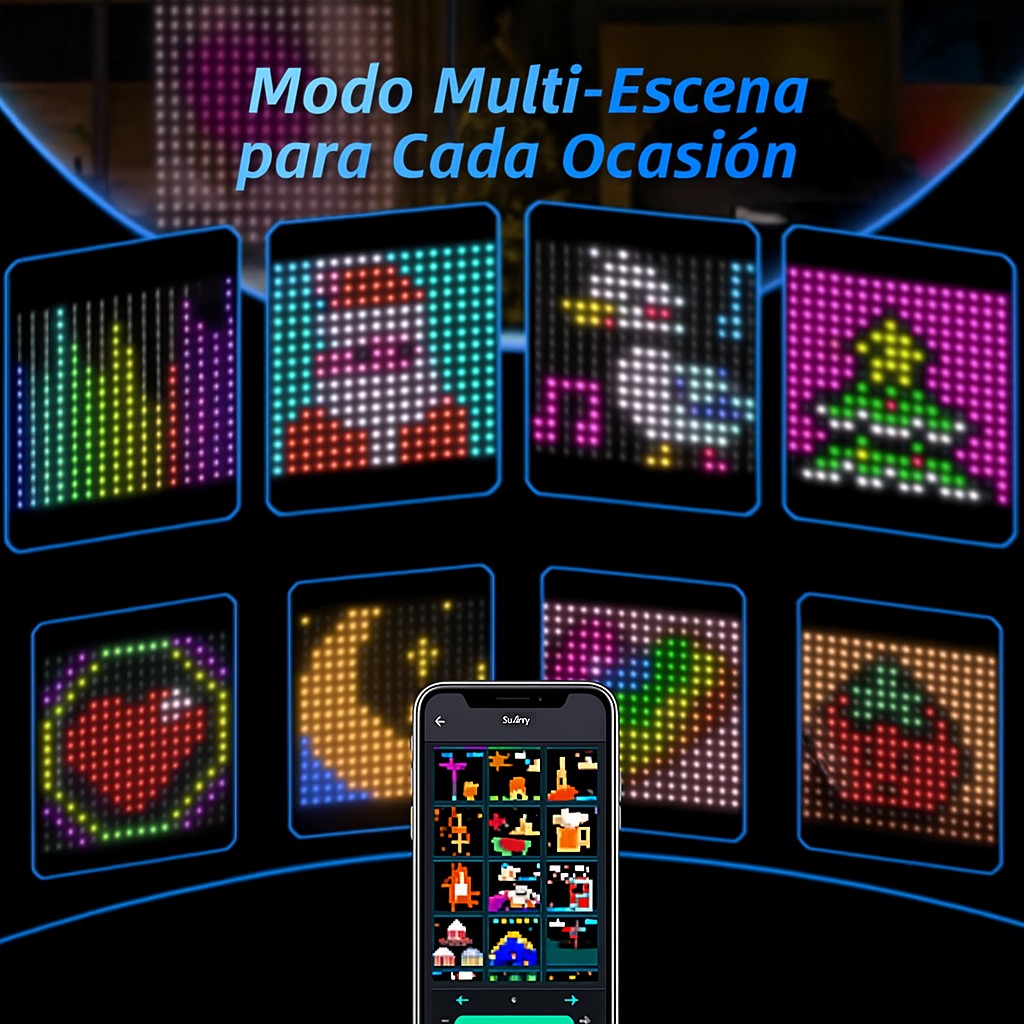 Malla De Navidad Inteligente Control  App Forma Figuras