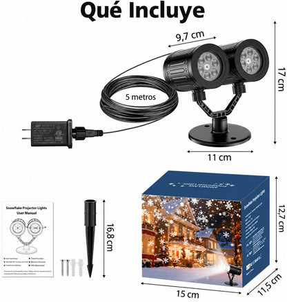 Proyector Reflector De Figuras De Navidad Giratorias.