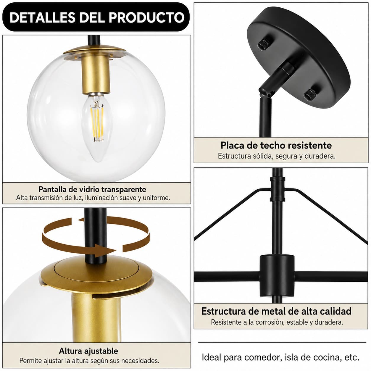 Lámpara Techo Colgante Tipo Industrial Moderno Minimalista De Lujo