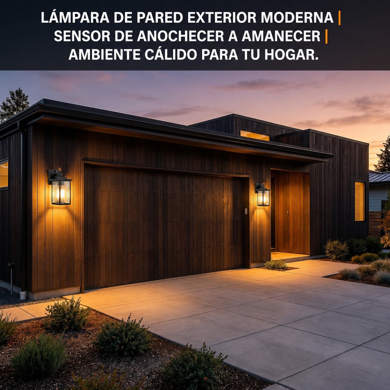 Lámpara Farol De Pared Moderno Con Fotocelda Modelo Dórico