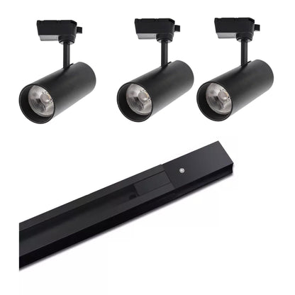 Lámparas Tipo Spot Con Riel De 1m X 3 Unid De 10w.