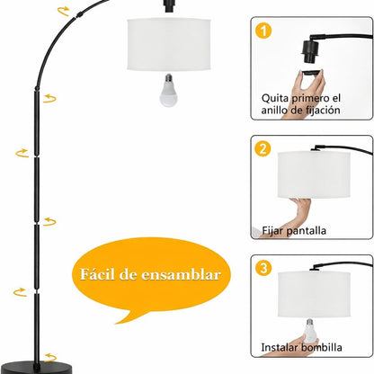 Lampara De Piso Cuello De Cisne Tipo Arco Moderna