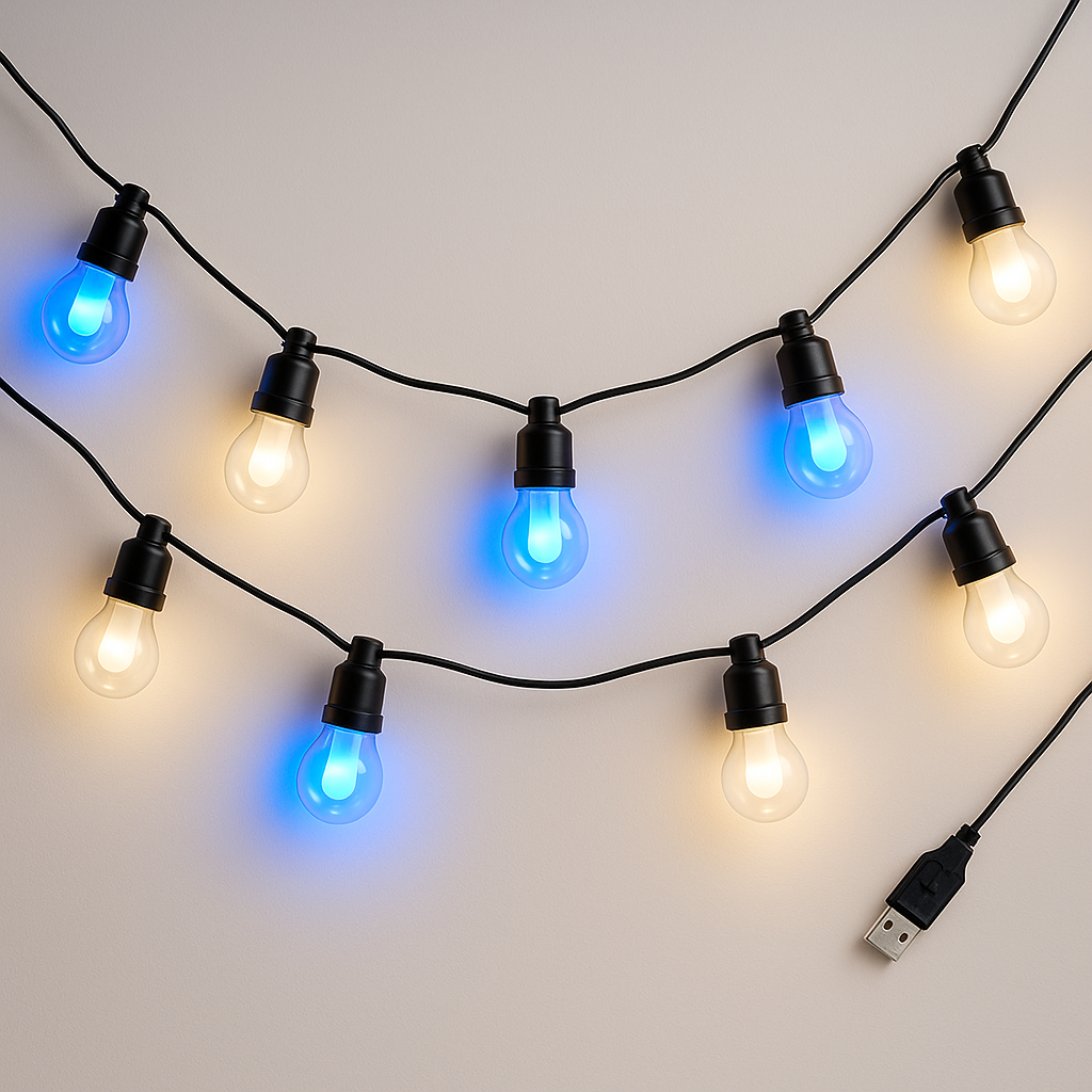 Guirnalda Extensión Luces Navidad De Colores App Y Control Rgb