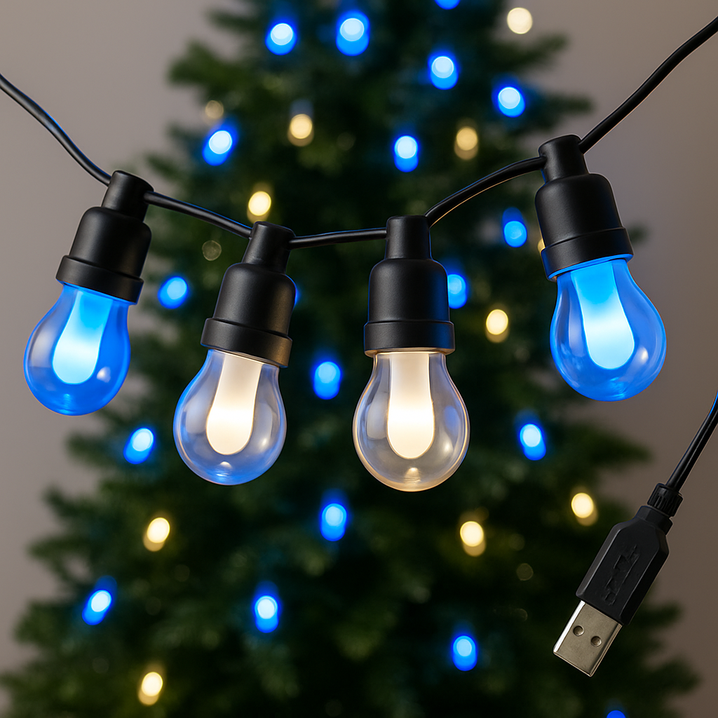 Guirnalda Extensión Luces Navidad De Colores App Y Control Rgb