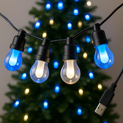 Guirnalda Extensión Luces Navidad De Colores App Y Control Rgb