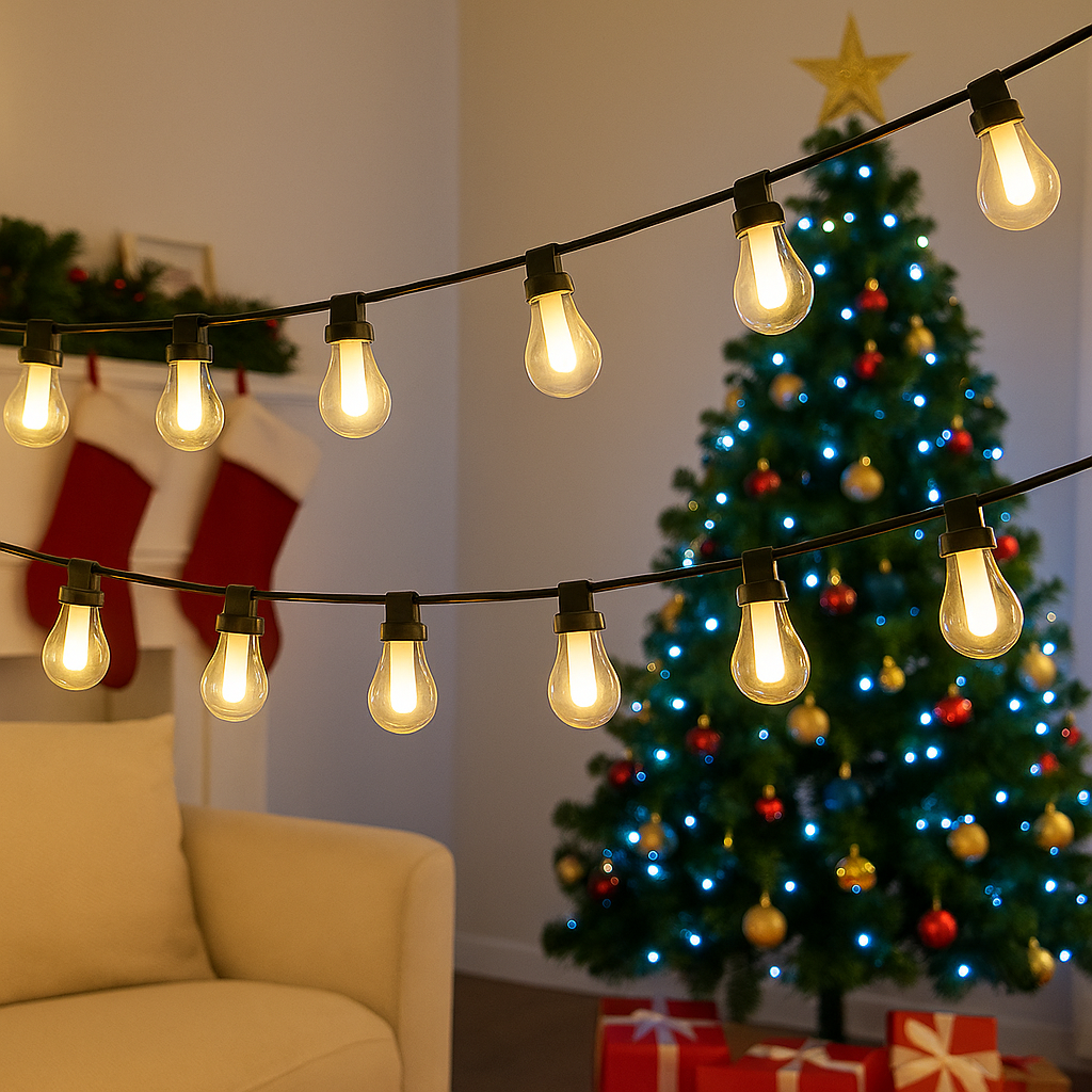 Guirnalda Extensión Luces Navidad De Colores App Y Control Rgb