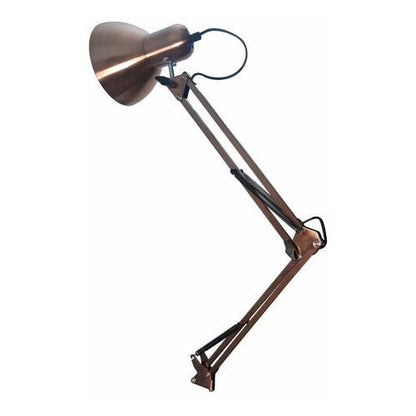 Lampara De Mesa Escritorio Brazo Flexible Tipo Prensa Cobre