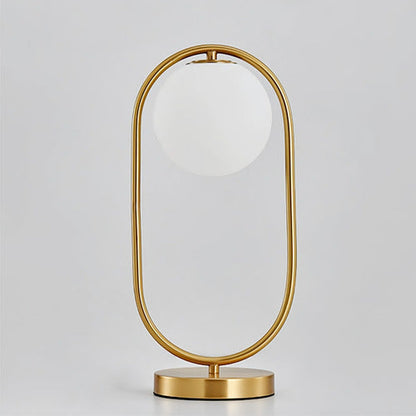Lámpara De Mesa Moderna Nórdica Modelo Moon Dorada