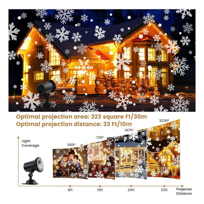 Proyector Reflector De Figuras De Navidad Giratorias.