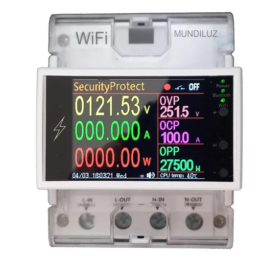 Medidor De Luz Contador, Vatimetro Y Protector Wifi Smart