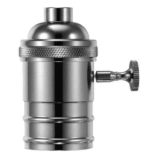 Portalampara Roseta Decorativa Vintage Para Lampara Plata