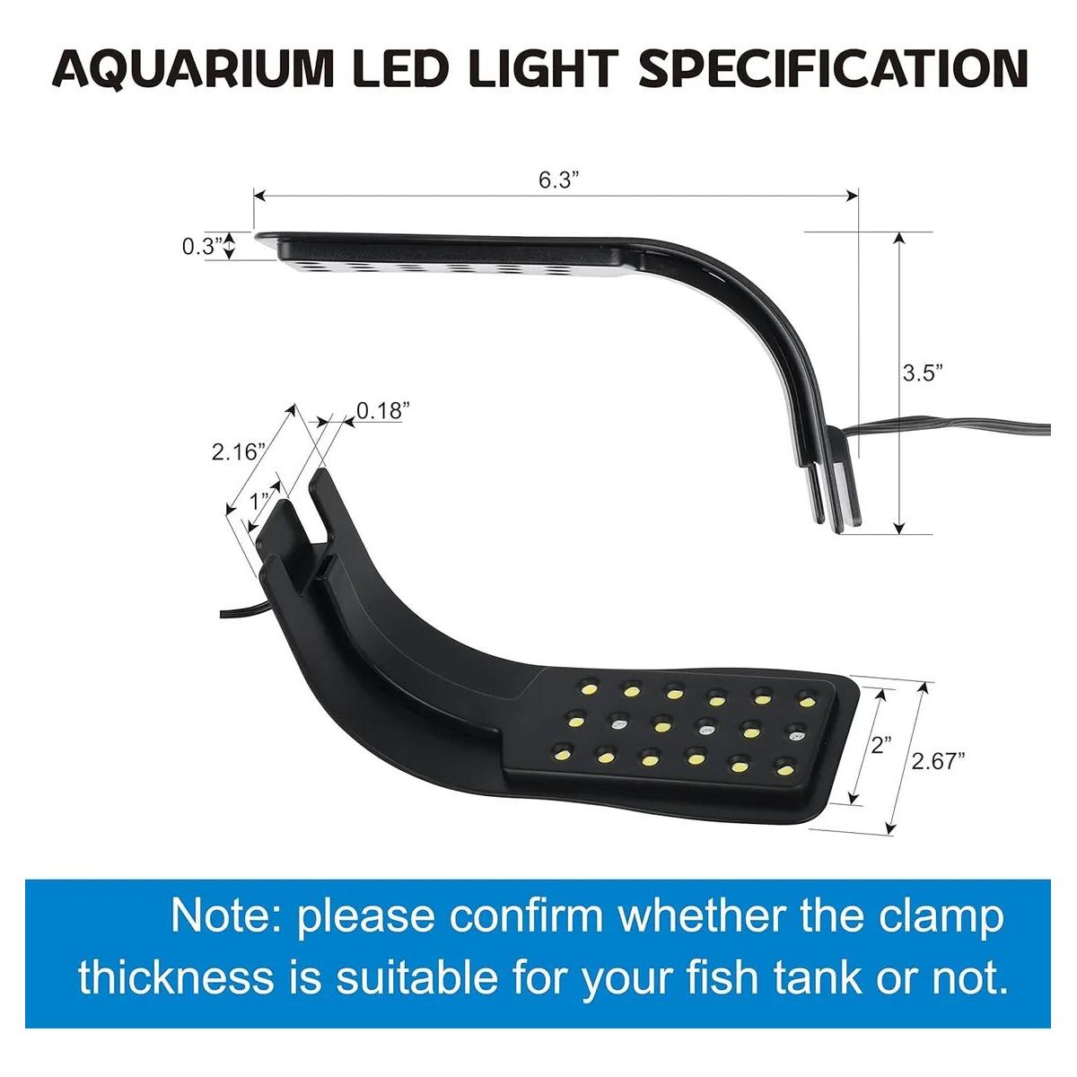 Lámpara Para Acuario O Pecera  Tipo Clip