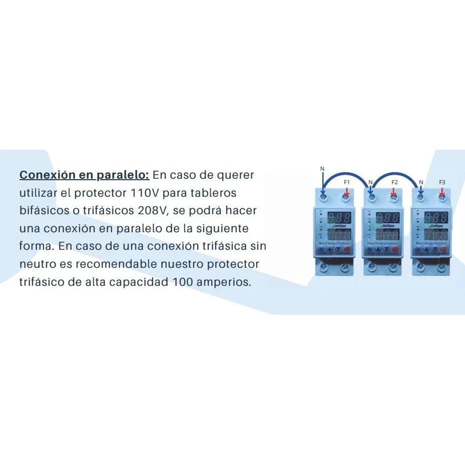 Protector De Voltaje Programable Integral 220v Y 63a
