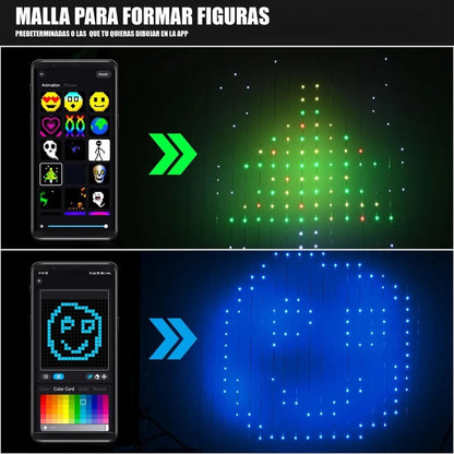 Malla De Navidad Inteligente Control  App Forma Figuras