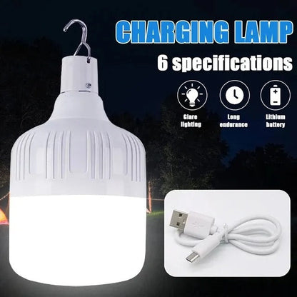 Bombillo Led De Emergencia Portatil Recargable Usb 20w 6500k