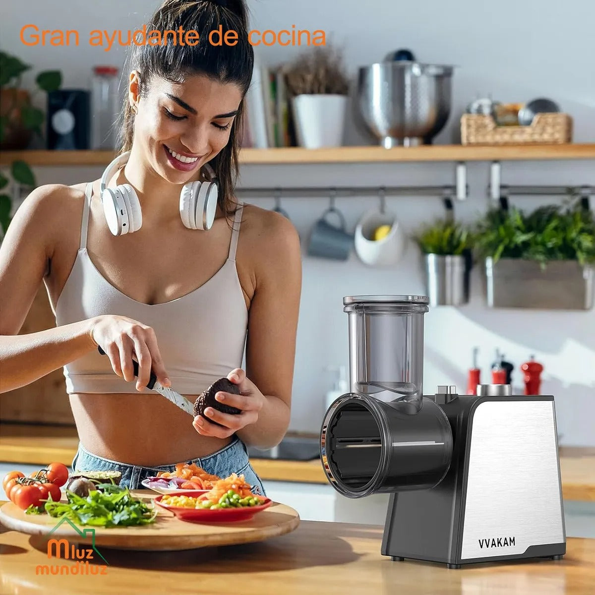 Rallador Rebanador De Queso Eléctrico Profesional De 300 W