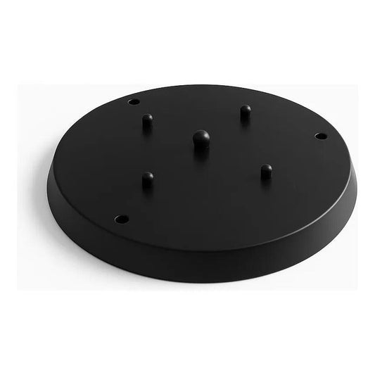 Tapa Plafon De Techo Para Lamparas Circular Color Negro