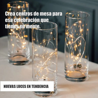 Extensión De Luces Micro Led Alambre 1m. Paquete De 6 Unid.