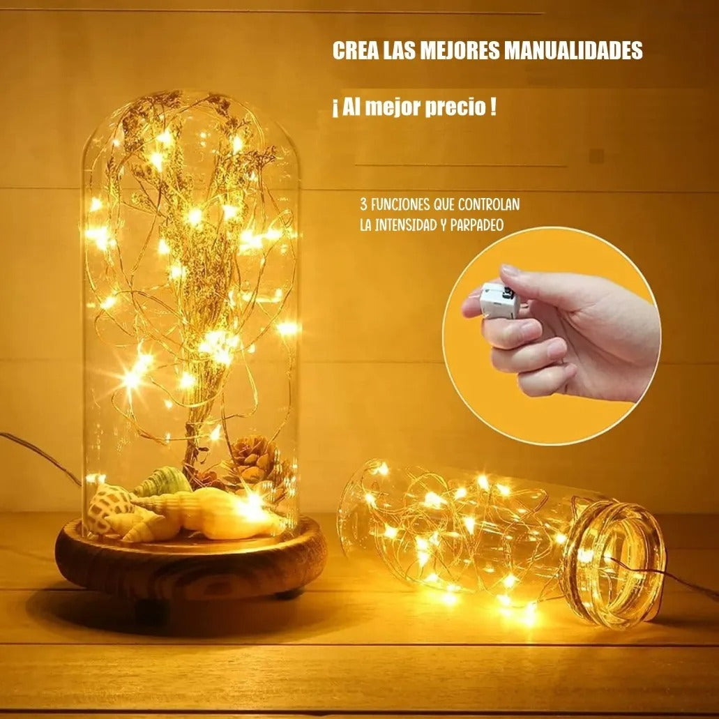Extensión De Luces Micro Led Alambre 1m. Paquete De 6 Unid.