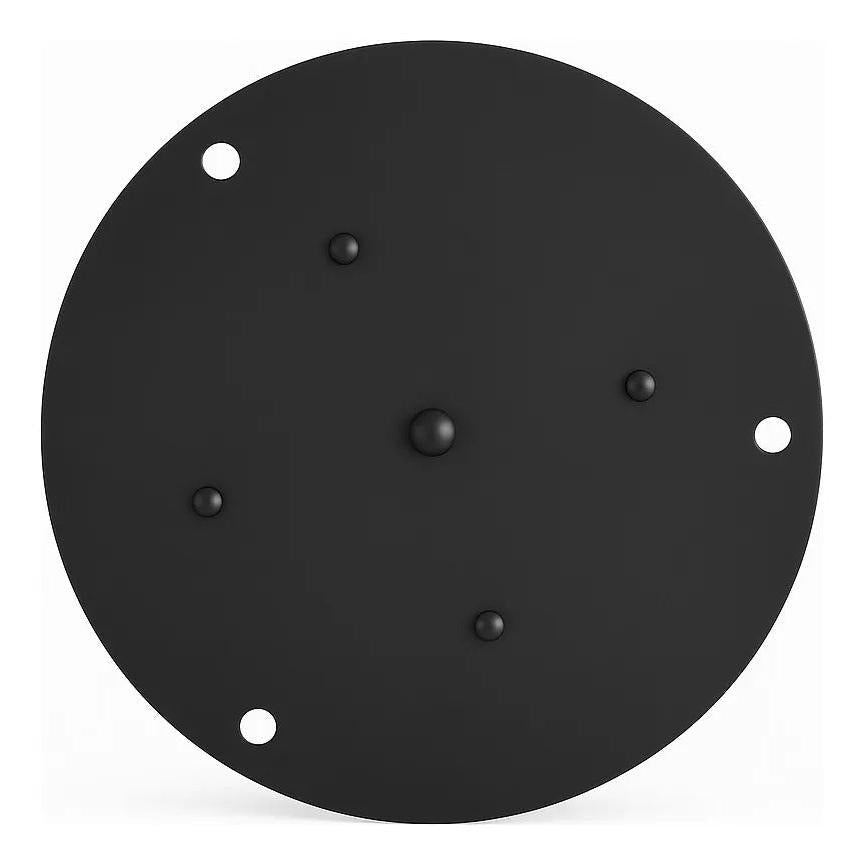 Tapa Plafon De Techo Para Lamparas Circular Color Negro