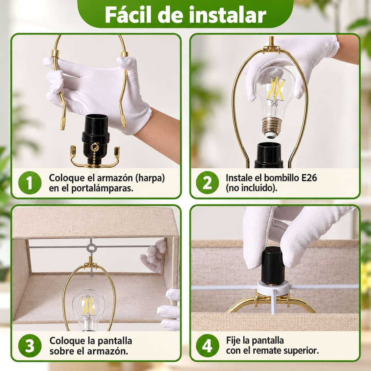Lámparas de Mesa Minimalistas con Puertos USB