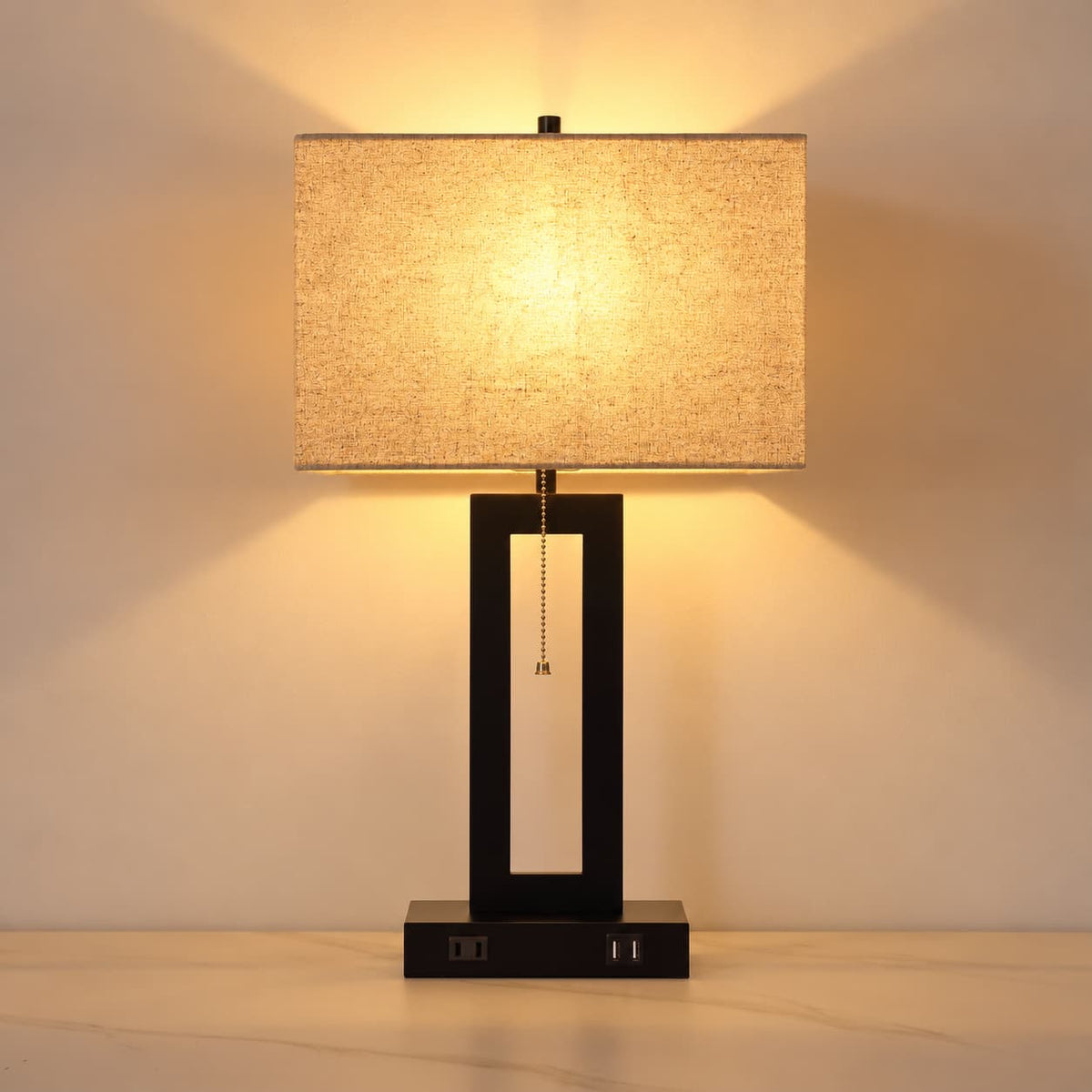 Lámparas de Mesa Minimalistas con Puertos USB
