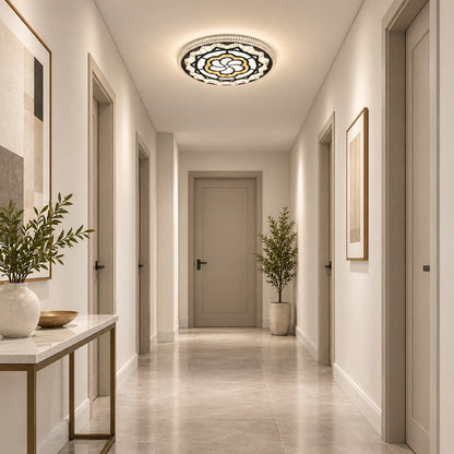 Lámpara Led De Techo Cristal 30cm 3 Tonos De Luz
